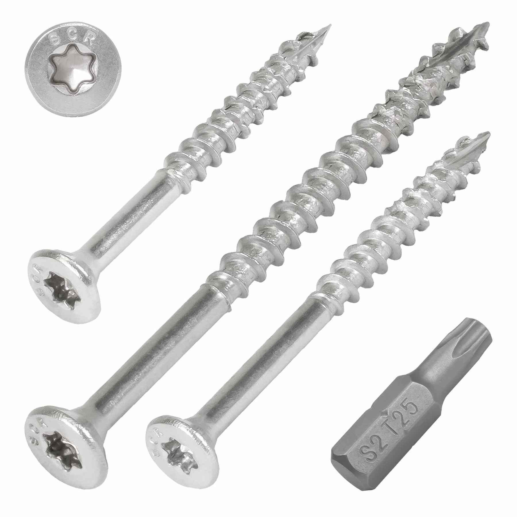 Suruburi lemn pentru dulgherie, cap inecat,bit inclus  TX25 - 5x120 mm 200buc/cutie