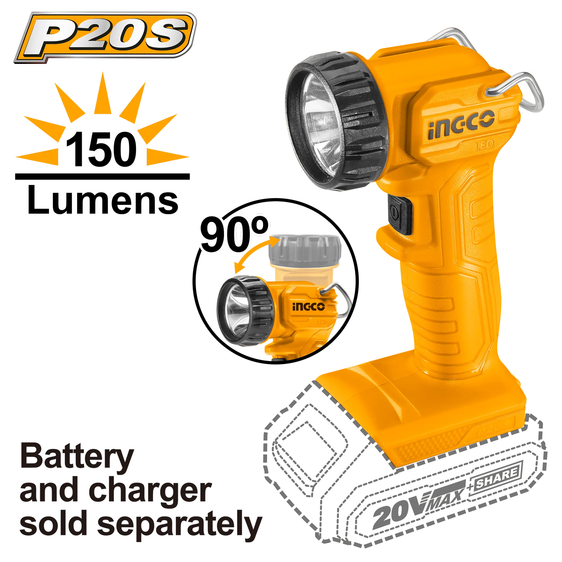 Lanterna 20V 150lumeni