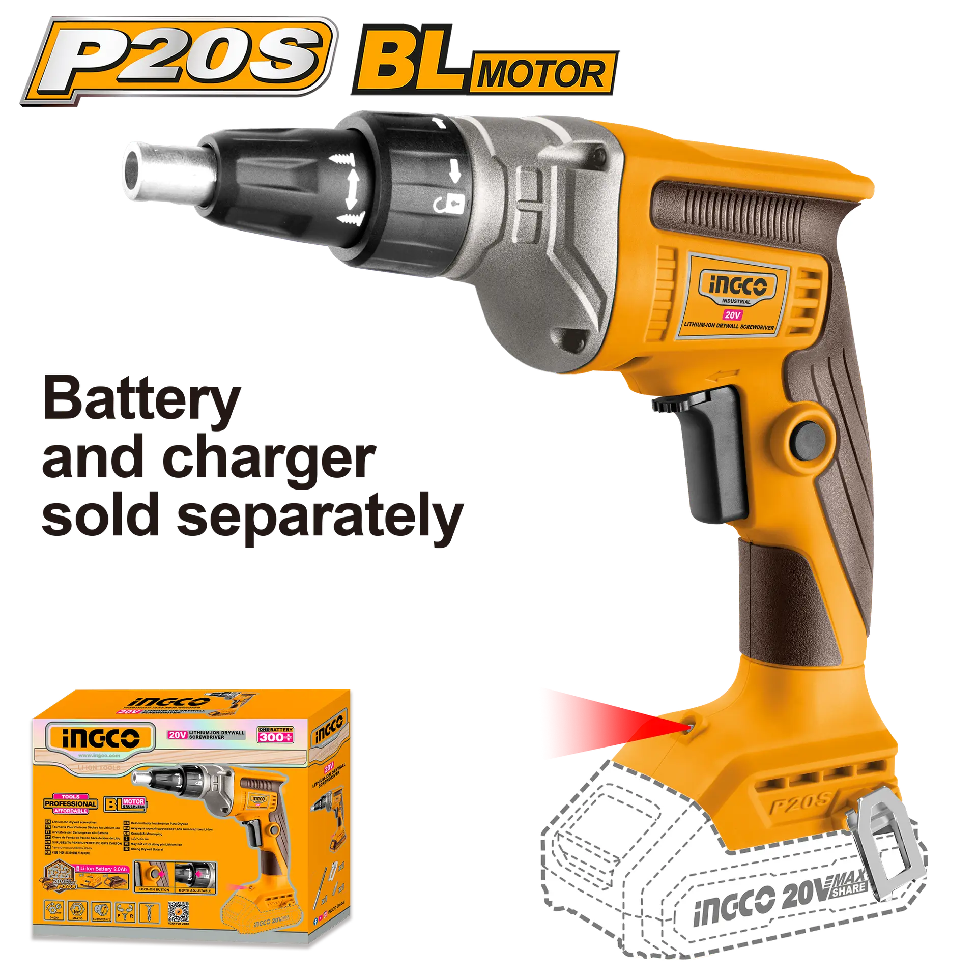 Bormasina 20V 1/4 pentru Rigips