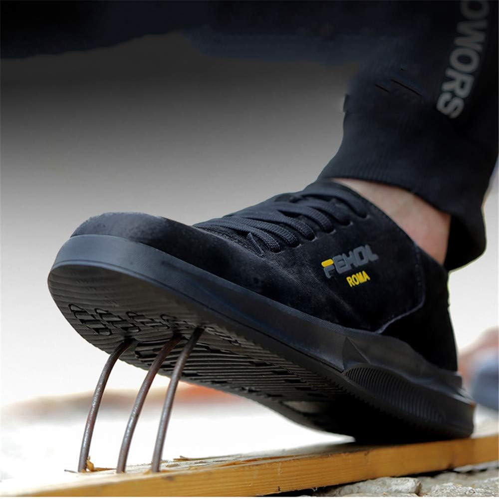 Pantofi de protectie cu bombeu metalic, din piele, usor si confortabil, design frumos, negru