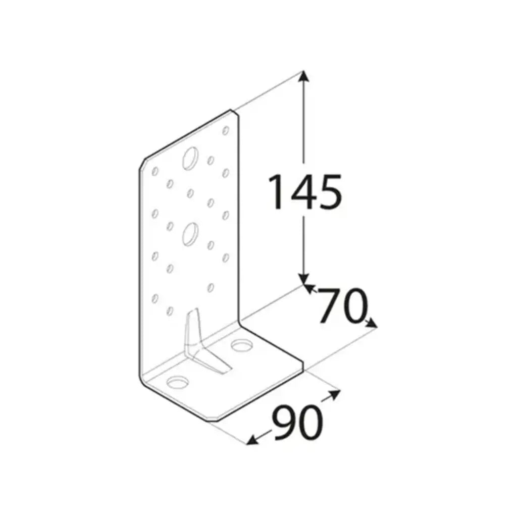 Coltar Lemn Ranforsat 145x70x90x2.5 KP8