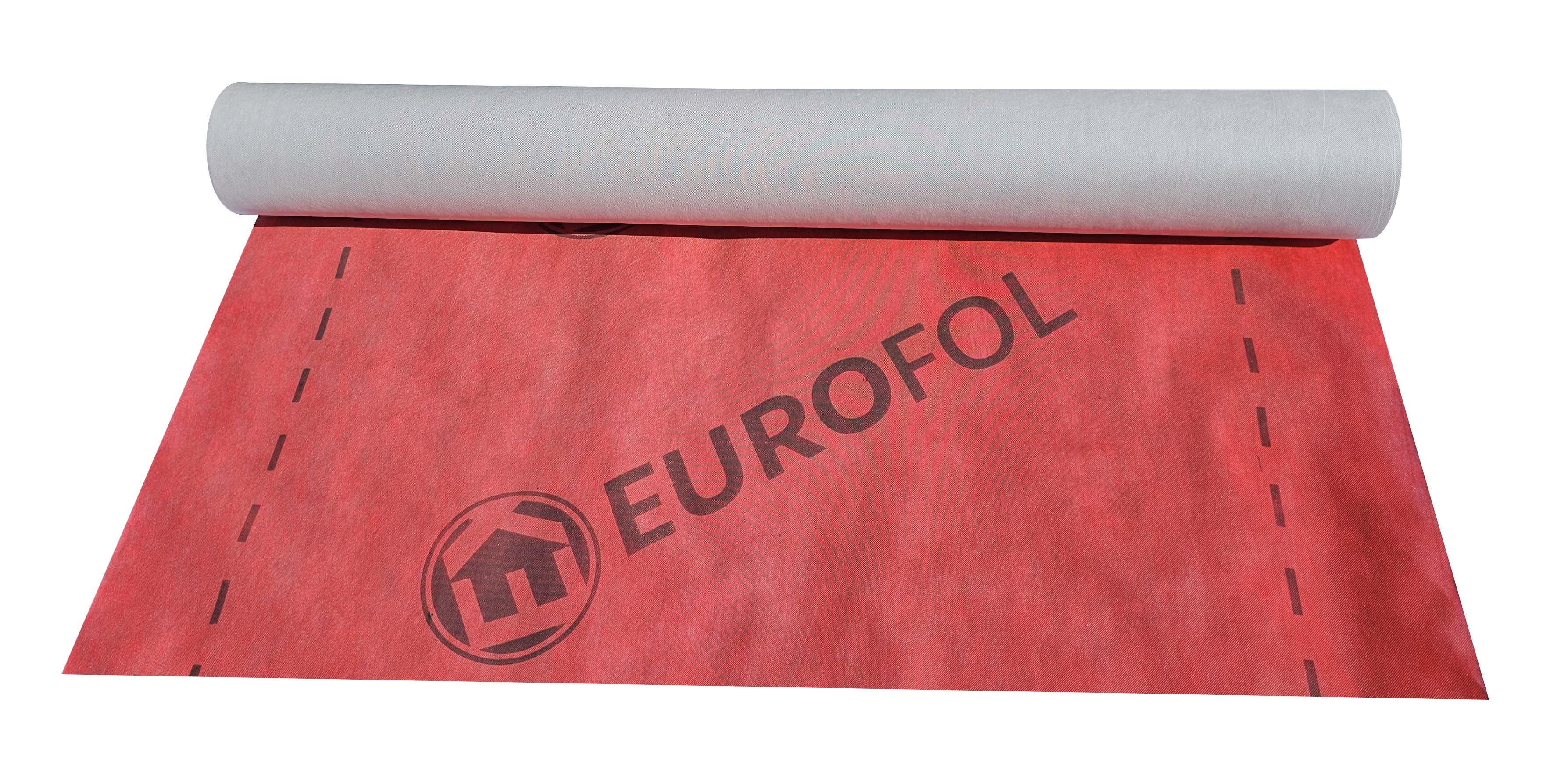 Folie de difuzie,pentru acoperis,EUROFOL rosu, 4 straturi,160gr/mp, 75mp/sul
