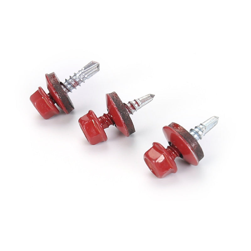Surub autoforant pentru tigla metalica/tabla, cap hexagonal, 14mm saiba EPDM cu cauciuc, 4.8x19mm Zincat- 250 buc/cutie