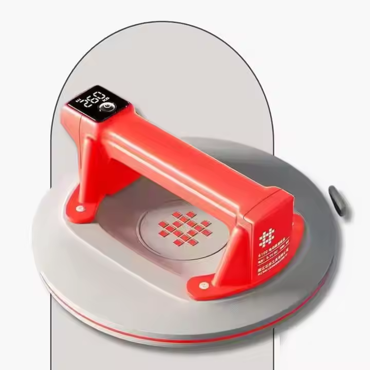 Ventuză electrică profesională Shijing cu vacuum digital, 220 kg (cauciuc alb), 220 mm