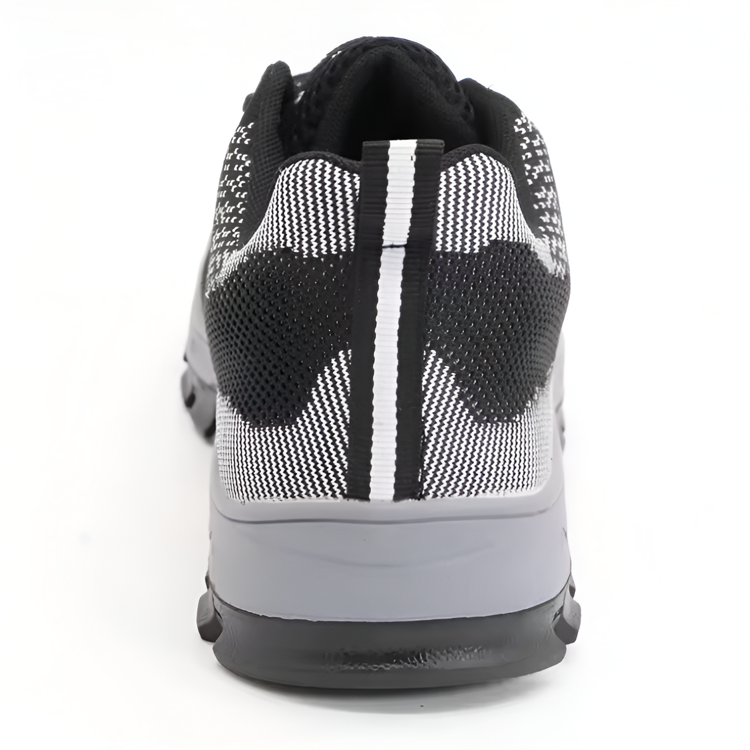 Pantofi de protectie cu bombeu metalic, din panza, usor si confortabil, design frumos, negru cu alb