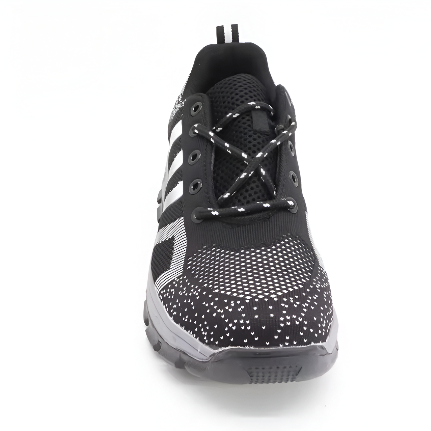 Pantofi de protectie cu bombeu metalic, din panza, usor si confortabil, design frumos, negru cu alb