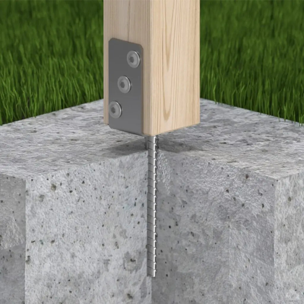 Suport stâlp metalic pentru Lemn 140mm PS140