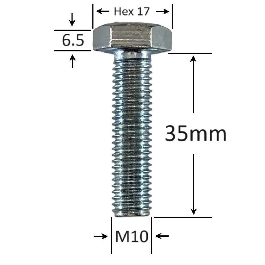 Surub Filet Metric M10x35mm Cap Hexagonal DIN 933 Gr.8.8 – 50buc/cutie