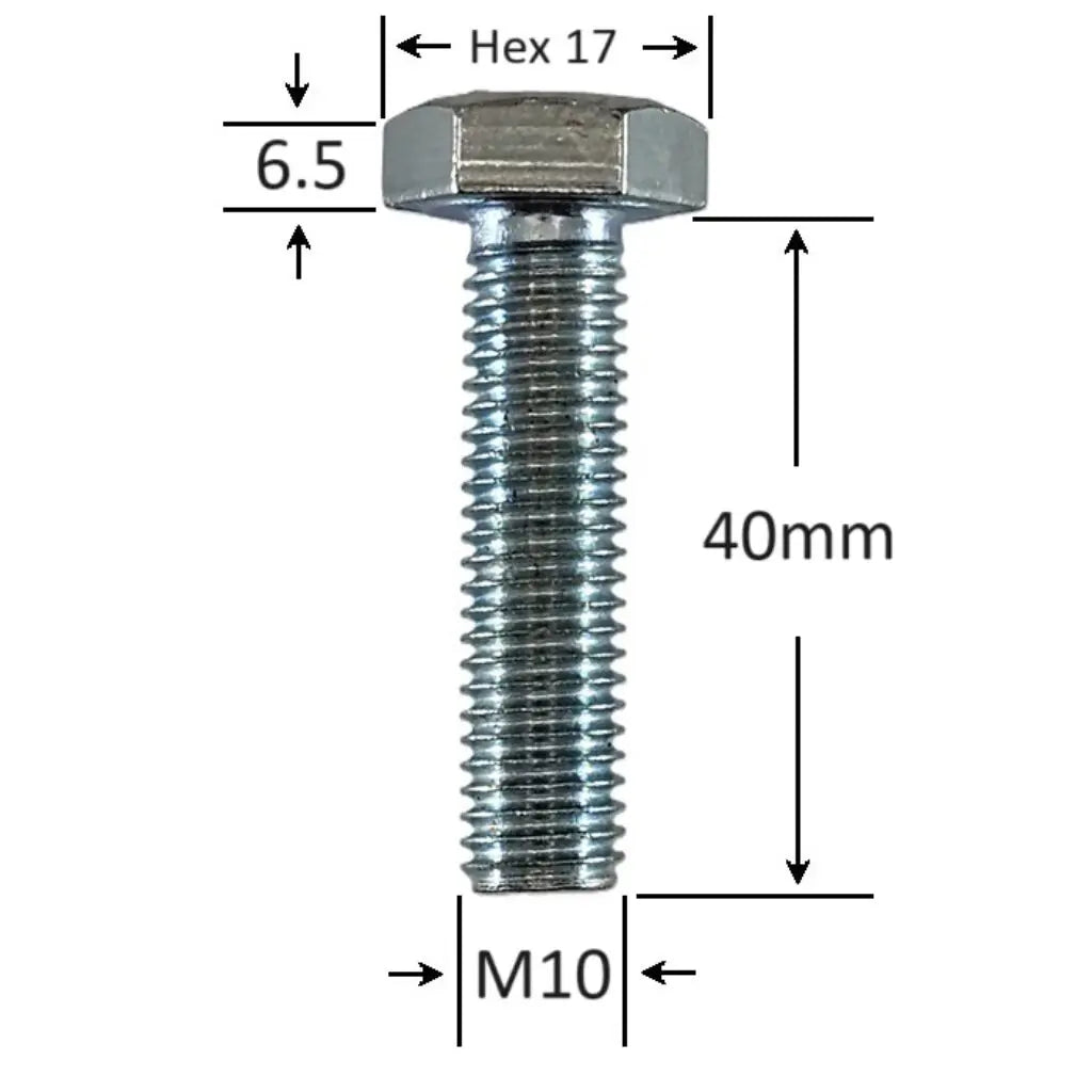 Surub Filet Metric M10x40mm Cap Hexagonal DIN 933 Gr.8.8 – 50buc/cutie