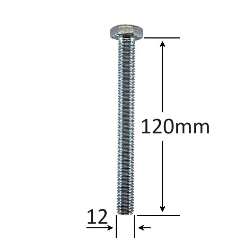 Surub Filet Metric M12x120mm Cap Hexagonal DIN 933 Gr.8.8 – 20buc/cutie