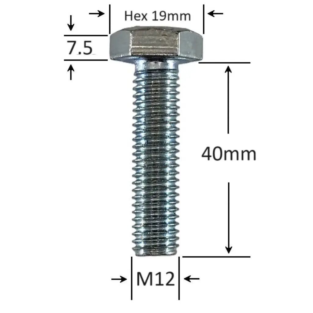Surub Filet Metric M12x40mm Cap Hexagonal DIN 933 Gr.8.8 – 50buc/cutie
