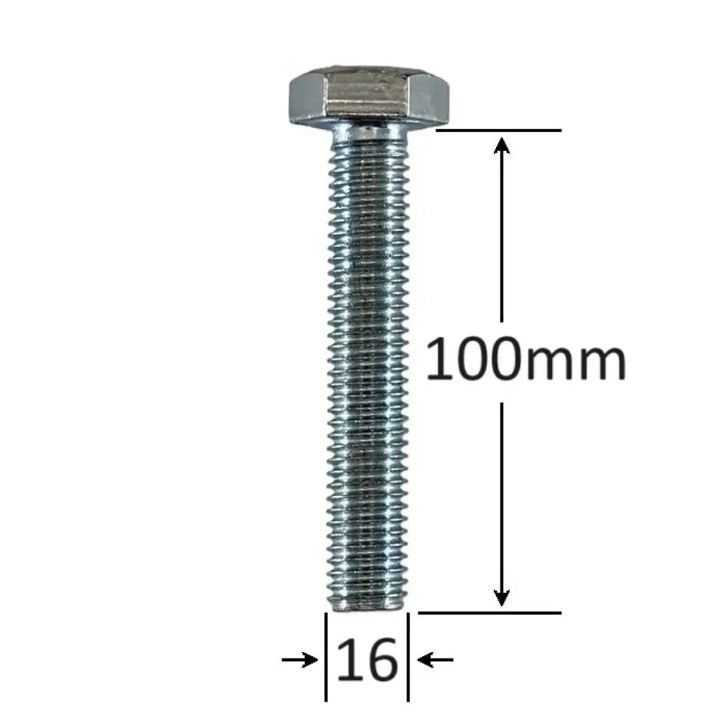 Surub Filet Metric M16x100mm Cap Hexagonal DIN 933 Gr.8.8 – 25buc/cutie