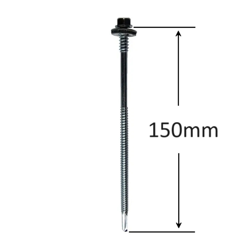 Surub Panou Sandwich autoforant, cu cap hexagonal, saiba si garnitura, Zincat 6.3/5.5, 150mm 100 bucati/cutie