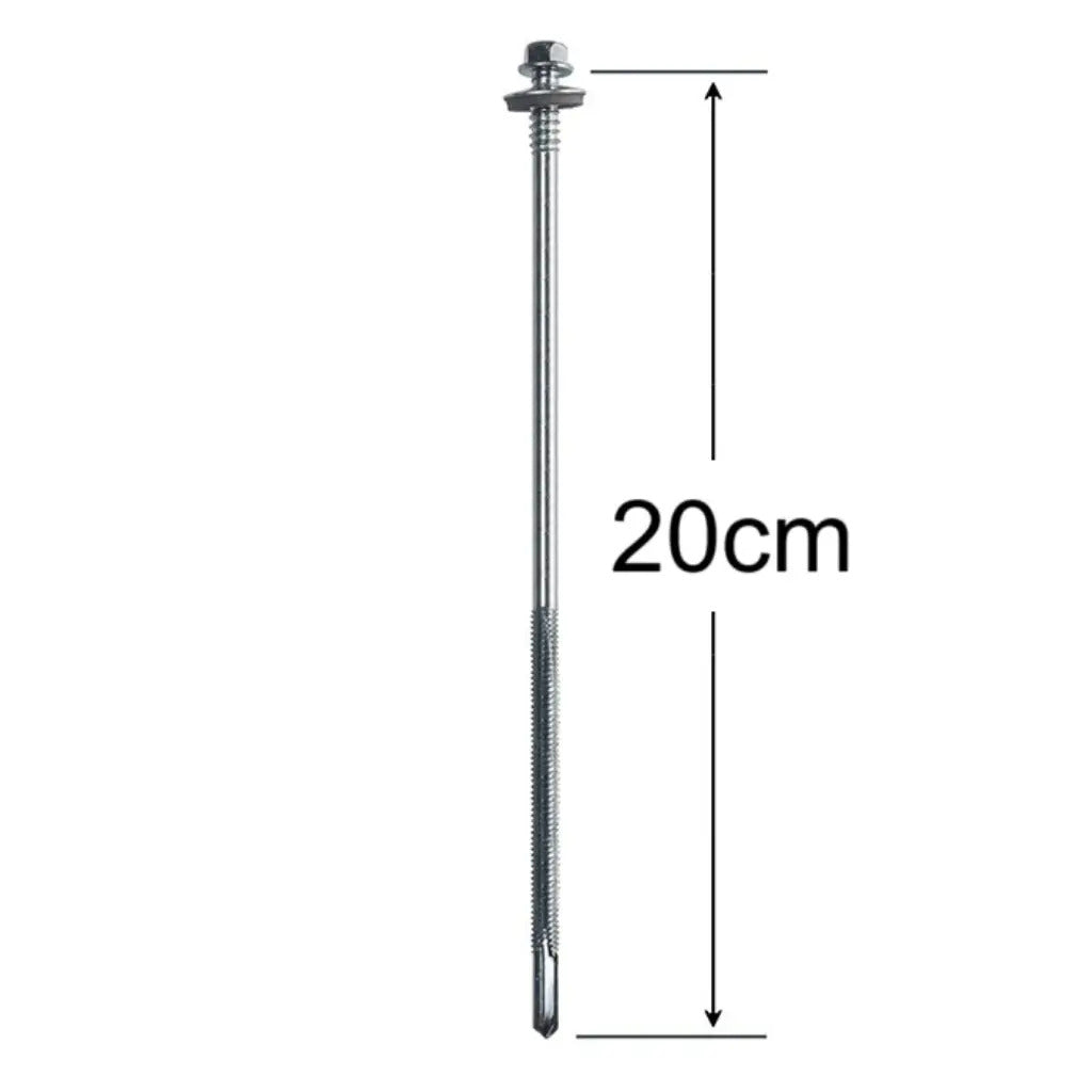 Surub Panou Sandwich autoforant, cu cap hexagonal, saiba si garnitura, Zincat 6.3/5.5, 200mm 50 bucati/cutie