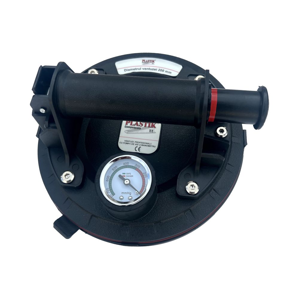 Ventuza profesionala cu pompa de vid si manometru pentru ridicare materiale grele