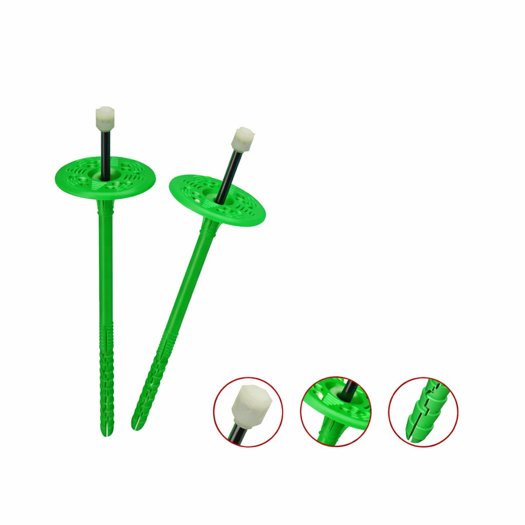 Dibluri cu cui metalic pentru vată/polistiren 10x240mm 100buc/cutie