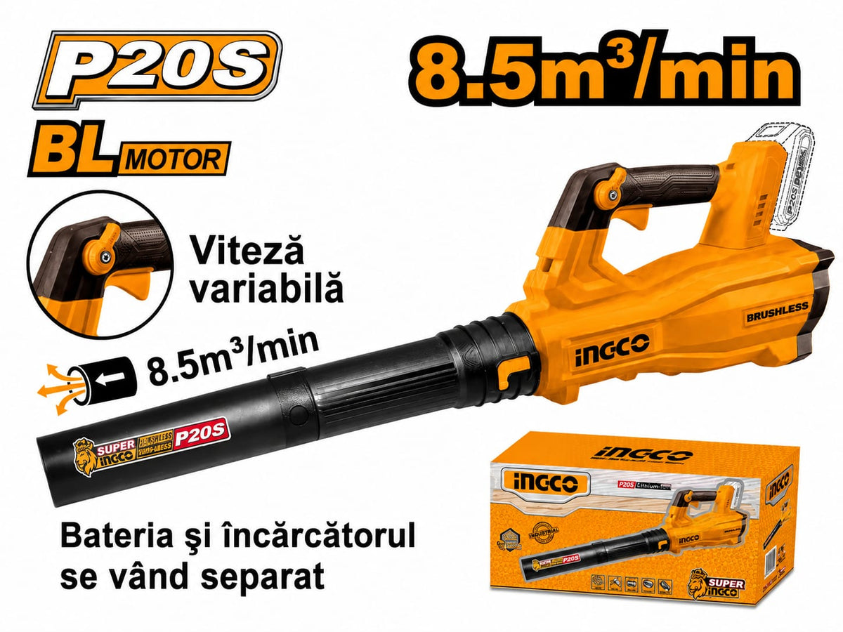 Suflanta de Frunze 20V Fara Baterie si Incarcator