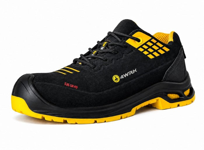 Pantofi de protecție 4WRk S3S SR FO cu bombeu metalic – Negru/Galben