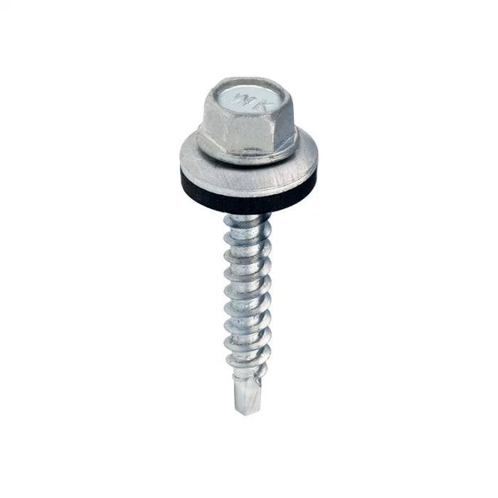 Surub autoforant pentru tigla metalica/tabla, cap hexagonal, 14mm saiba EPDM cu cauciuc, 4.8x35mm Zincat- 250 buc/cutie