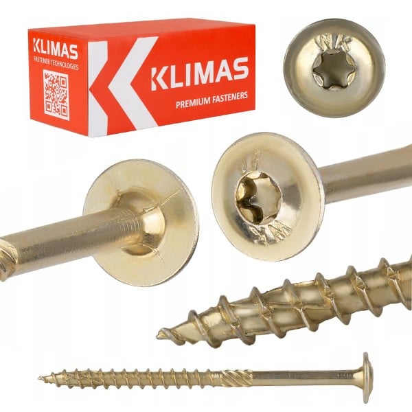 Surub pentru dulgherie, cap plat, TX30 - 6x100 mm 100buc/cutie