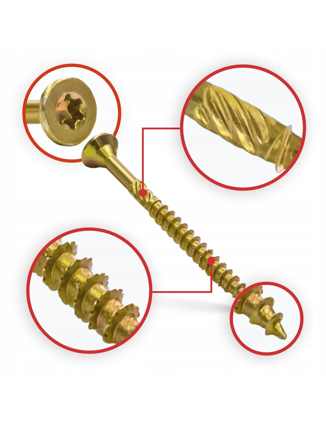 Suruburi Dulgherie Cap Inecat,bit inclus TX40 -8×220 50buc/cutie